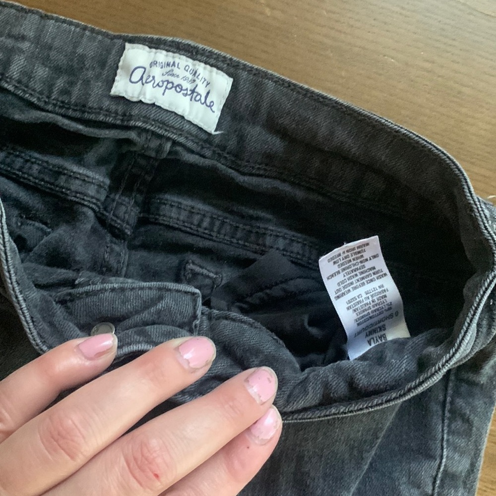 Aeropostale grey skinny jeans. Size 0